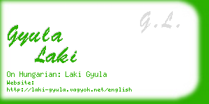 gyula laki business card